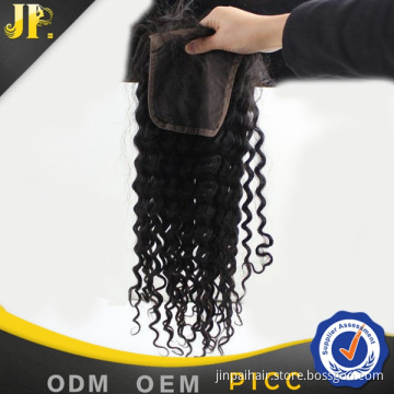 100% virgin mongolian kinky curly lace closure size 4*4 12-24 inch